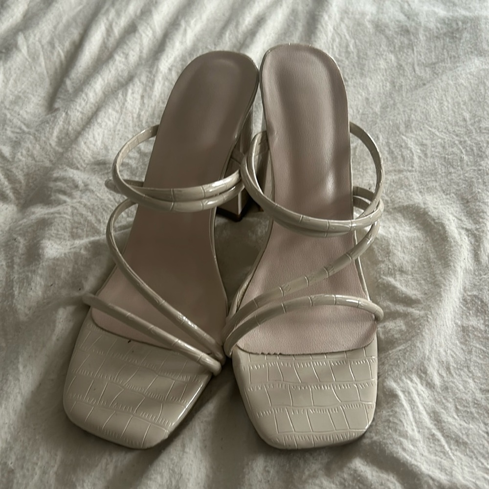 White sandals